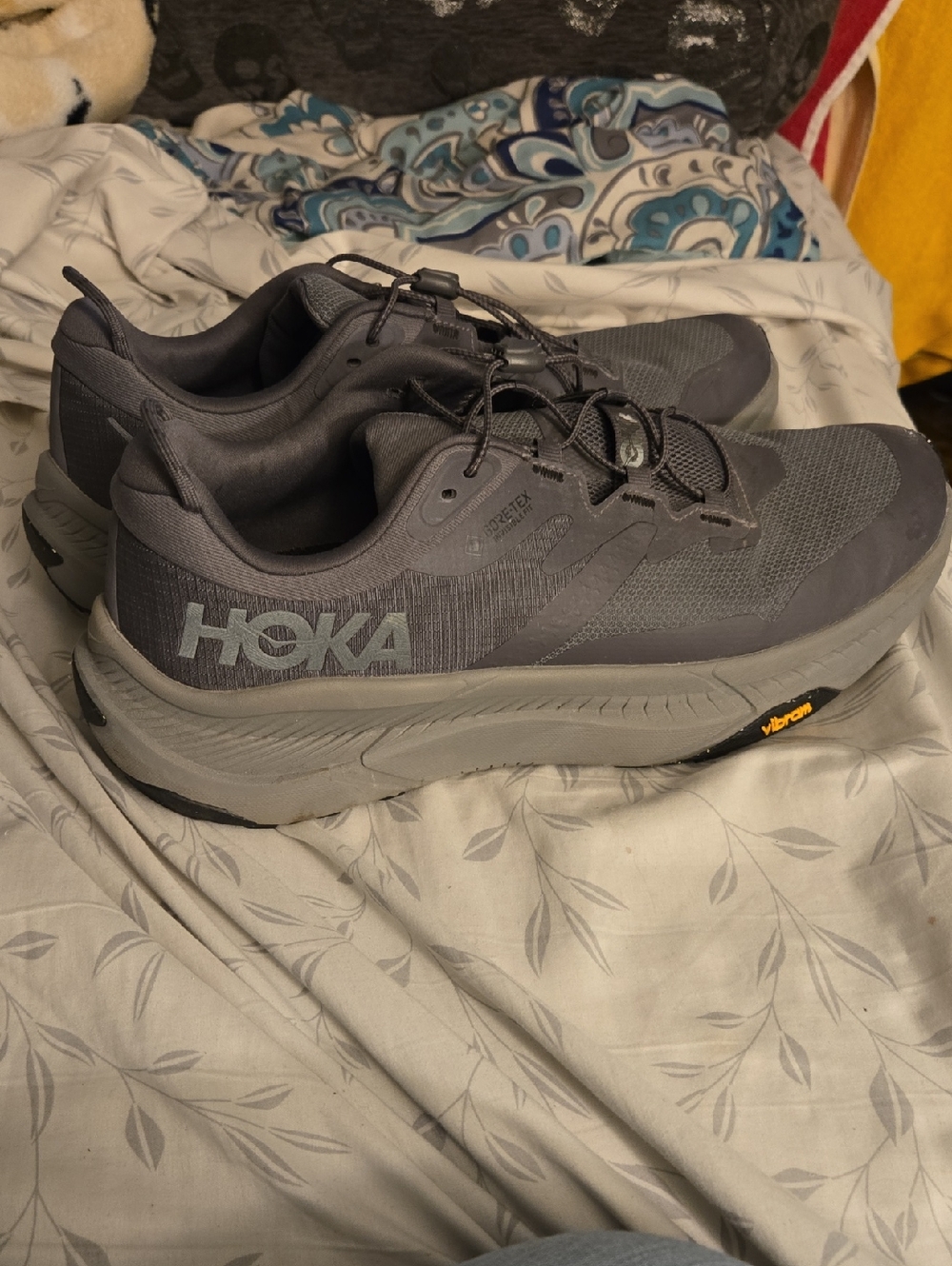 HOKA Men's Dark Gray Athletic Trail Sneakers
